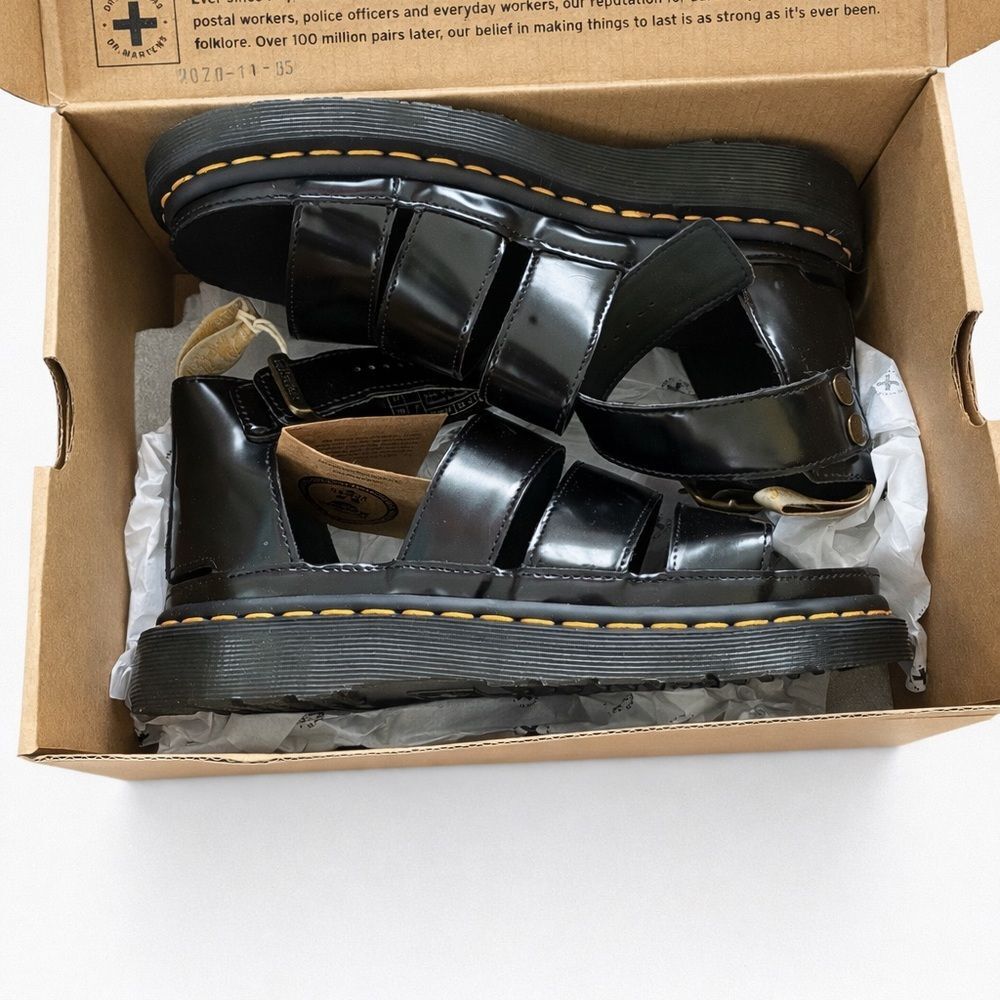 Dr. Martens Clarissa II Vegan Sandals Black Platform | Women’s US 7 | NIB
